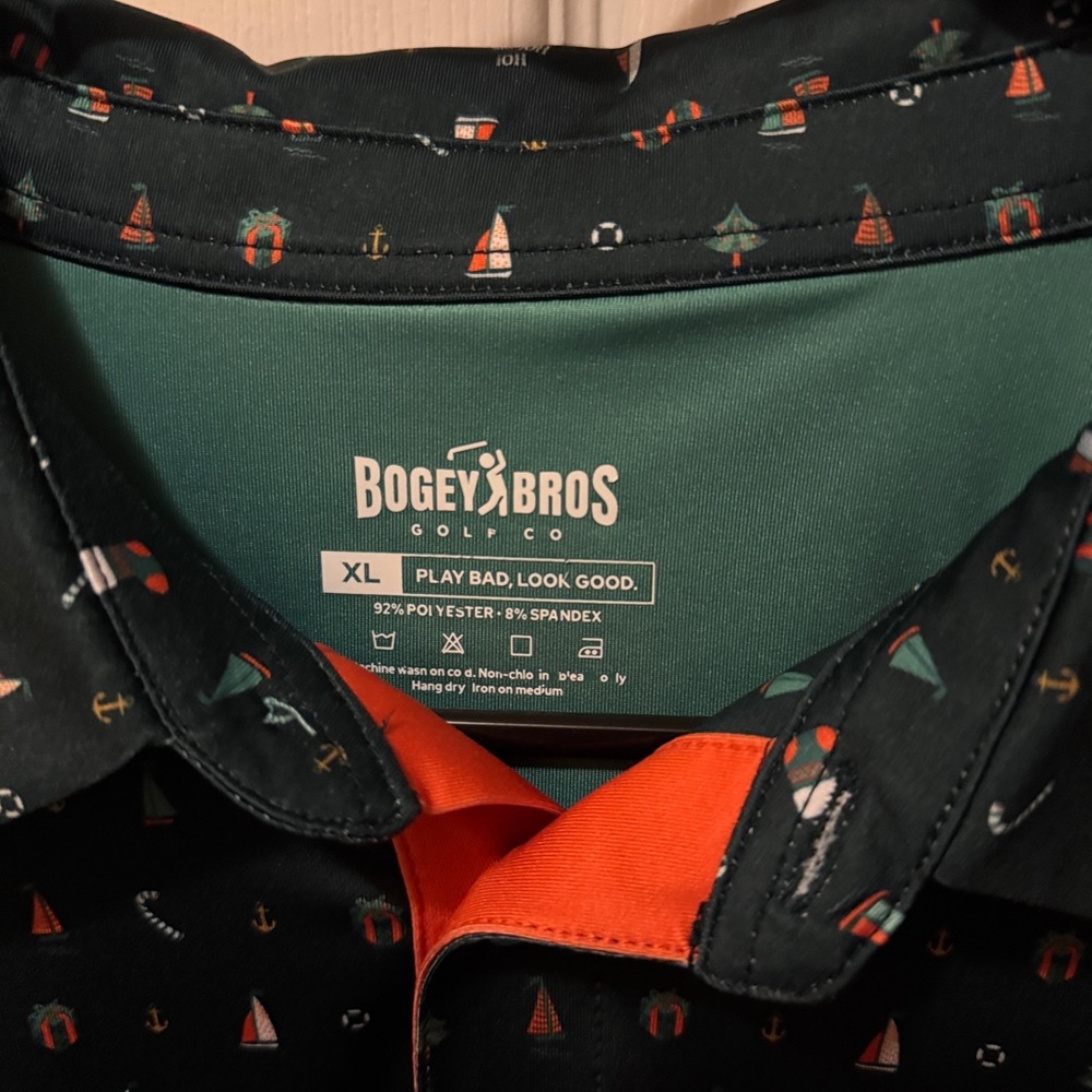 Bogey Bros Golf Polo Shirt Boats and Hoes